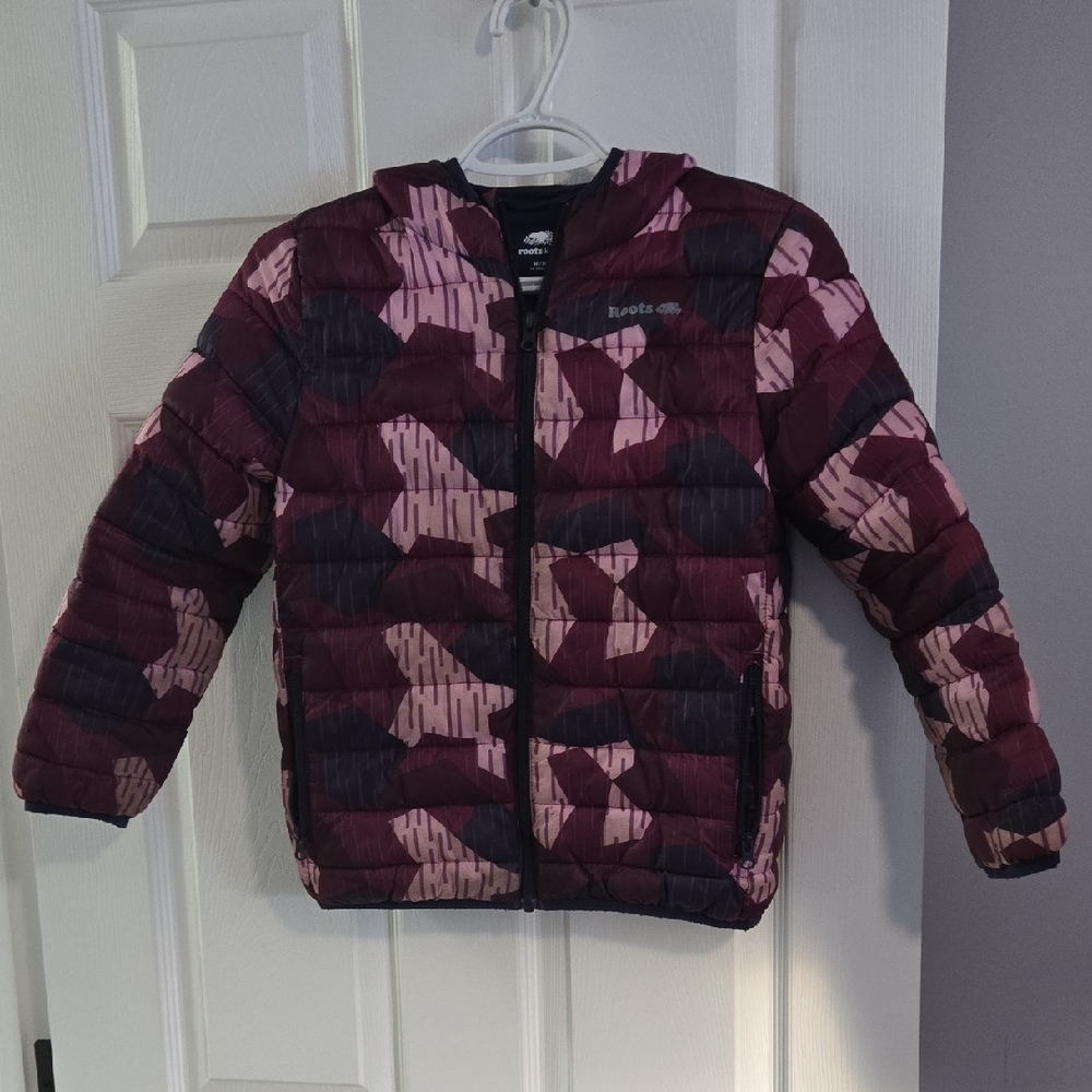 Roots Kids Purple Puffer Jacket